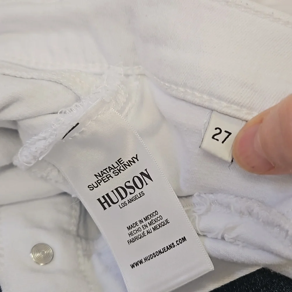 NWT Hudson Midrise Ankle Super Skinny Natalie white denim jeans! - Picture 7 of 12
